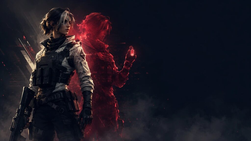 Valorant smurf account guide cover: an operative beside a mirrored second identity.